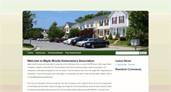 Desktop Screenshot of maplewoodshoa.com